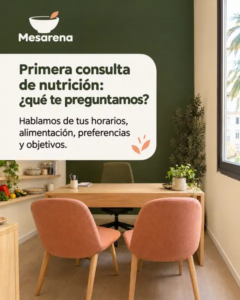 Mesarena, consulta de nutrición: Primera consulta de nutrición: ¿qué te preguntamos?