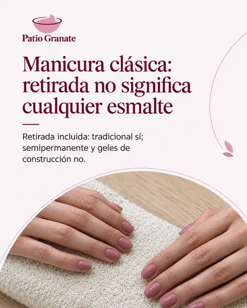 Patio Granate, centro de estética: Manicura clásica: retirada no significa cualquier esmalte